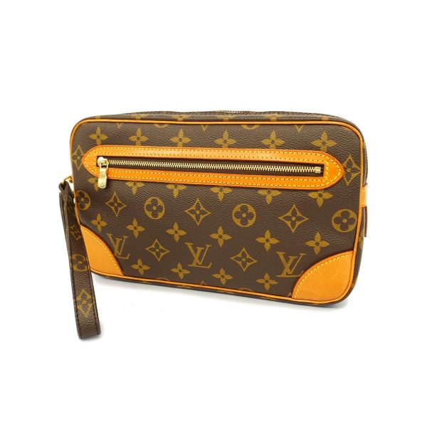 1240001051203 1 Louis Vuitton Marly Dragonne Gm Monogram Clutch Bag Brown