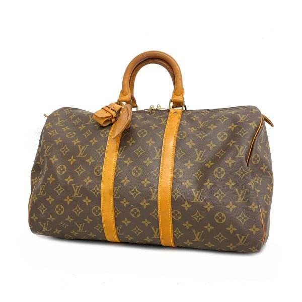 1240001051236 1 Louis Vuitton Keepall 45 Monogram Bag Brown