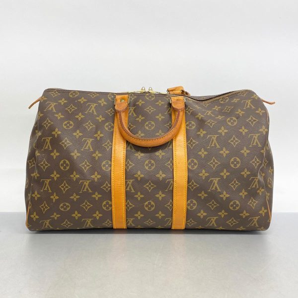 1240001051236 15 Louis Vuitton Keepall 45 Monogram Bag Brown