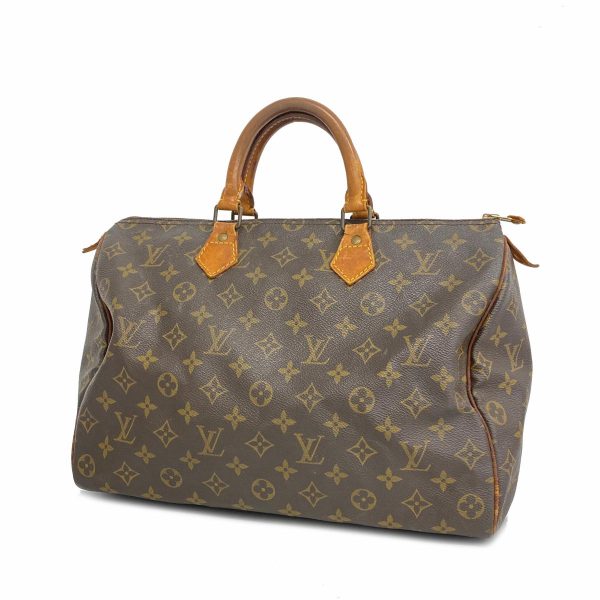 1240001051252 1 Louis Vuitton Speedy 35 Monogram Handbag Brown