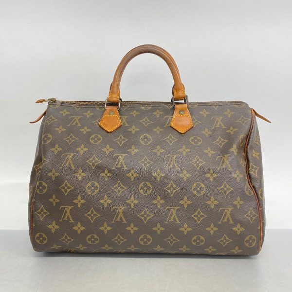 1240001051252 13 Louis Vuitton Speedy 35 Monogram Handbag Brown