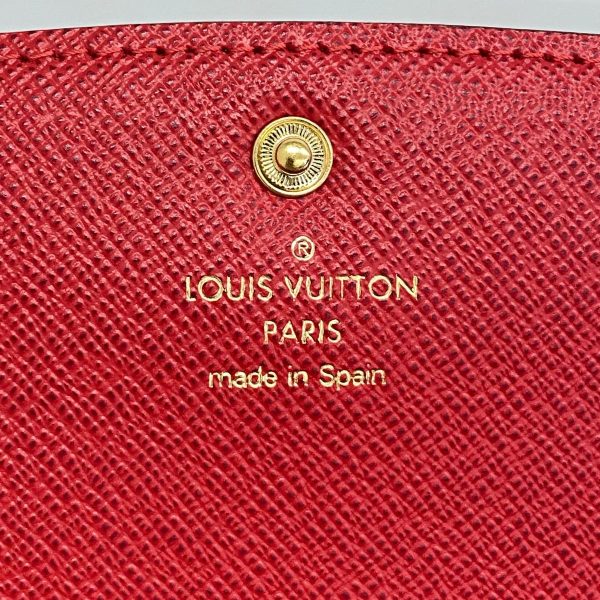 1240001051258 4 Louis Vuitton Portefeuille Emily Damier Long Wallet Ebene Rouge