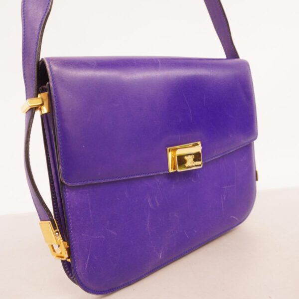 1240001051294 2 Celine Shoulder Bag Purple Blue