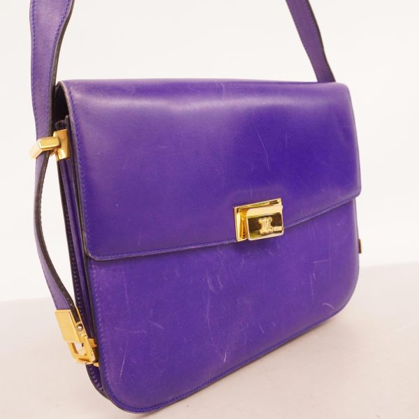 1240001051294 2 Celine Shoulder Bag Purple Blue