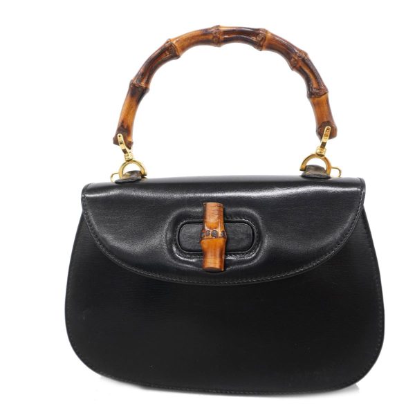 1240001051295 1 Gucci Bamboo Handbag Black