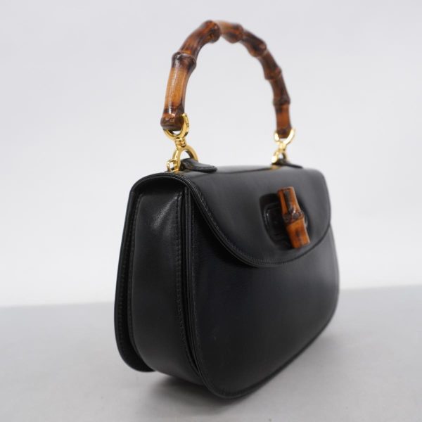 1240001051295 2 Gucci Bamboo Handbag Black