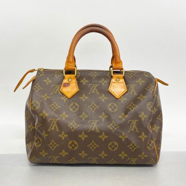 1240001051373 14 Louis Vuitton Speedy 25 Monogram Handbag Brown