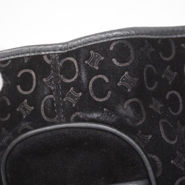 1240001051664 10 Celine C Macadam Suede Handbag Black