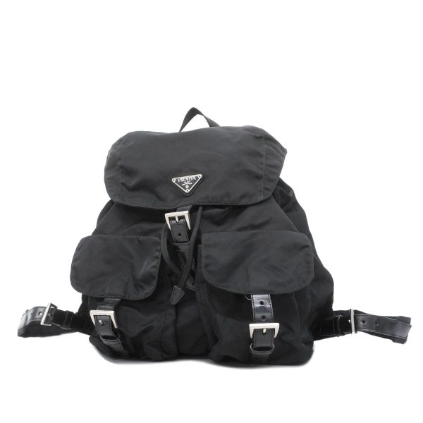 1240001051701 1 Prada Nylon Rucksack Black