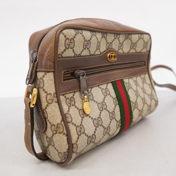 1240001051722 2 Gucci GG Supreme Sherry Line Shoulder Bag Brown