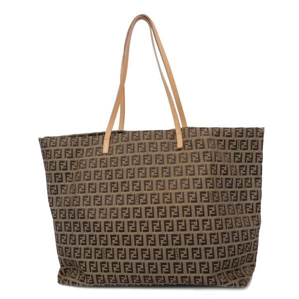 1240001051783 1 Fendi Zucchino Nylon Tote Bag Brown