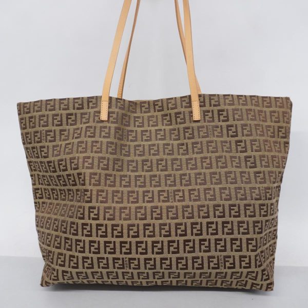 1240001051783 12 Fendi Zucchino Nylon Tote Bag Brown