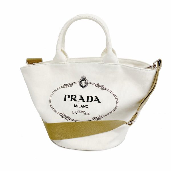 1240001051868 1 Prada Kanapa 2WAY Bag White