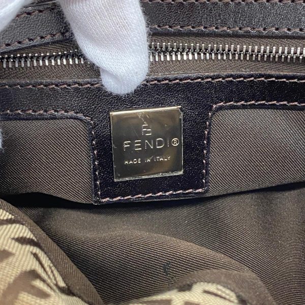 1240001051895 5 Fendi Zucchino Nylon Shoulder Bag Brown