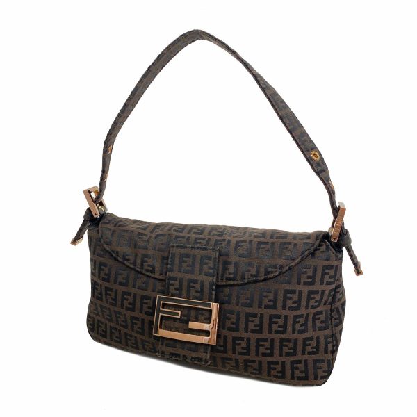 1240001051906 1 Fendi Zucchino Handbag Brown Black