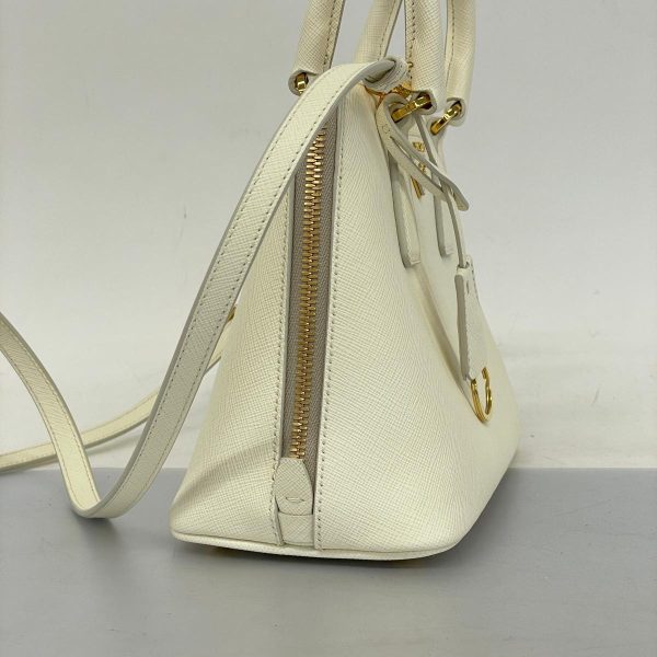 1240001052008 2 Prada Saffiano 2WAY Bag White