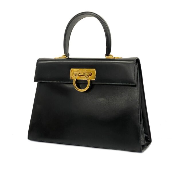 1240001052022 1 Salvatore Ferragamo Gancini Handbag Black