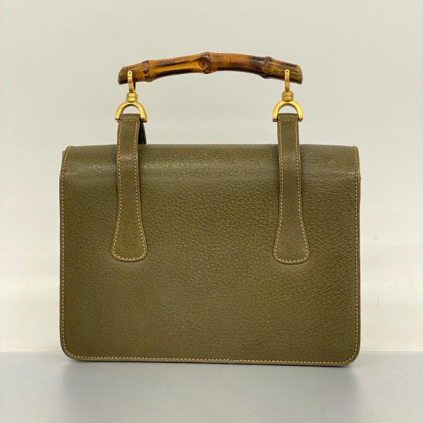 1240001052025 10 Gucci Bamboo Handbag Khaki