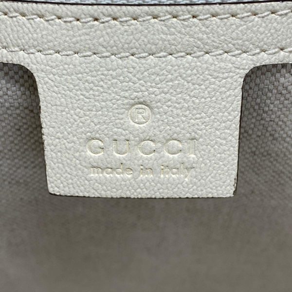 1240001052192 5 Gucci GG Horsebit Tote Bag Brown White