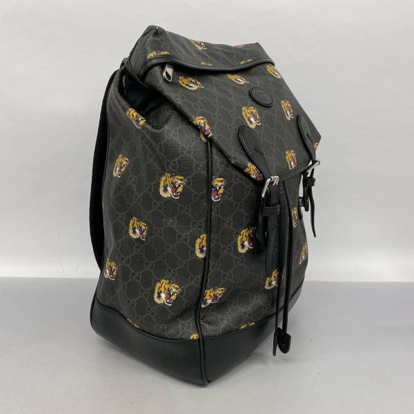 1240001052279 2 Gucci GG Supreme Rucksack Black Black