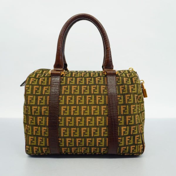 1240001052300 14 Fendi Zucchino Handbag Khaki Brown