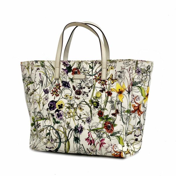 1240001052333 1 Gucci Flora Tote Bag White Multicolor