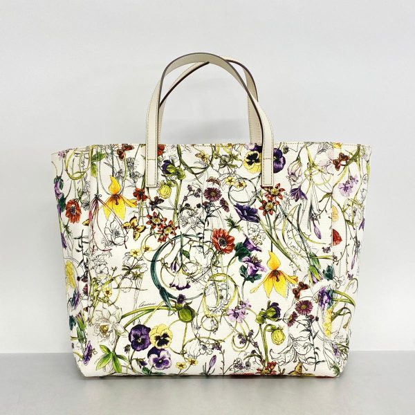 1240001052333 11 Gucci Flora Tote Bag White Multicolor