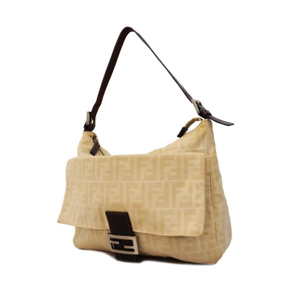 1240001052337 1 Fendi Zucca Shoulder Bag Beige