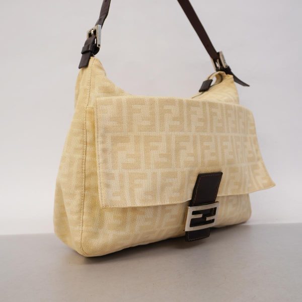 1240001052337 2 Fendi Zucca Shoulder Bag Beige