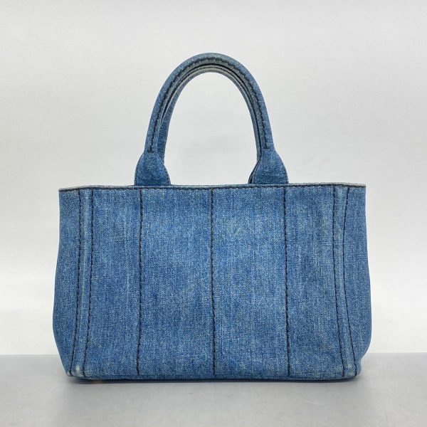 1240001052381 11 Prada Kanapa Denim Tote Bag Blue