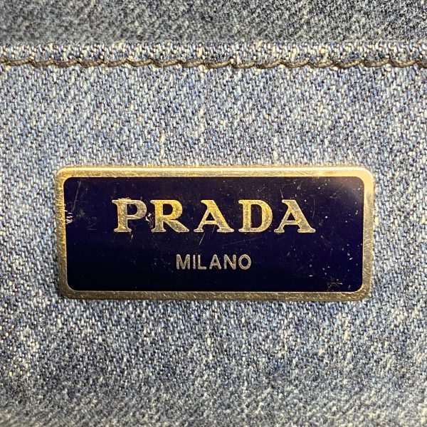 1240001052381 5 Prada Kanapa Denim Tote Bag Blue