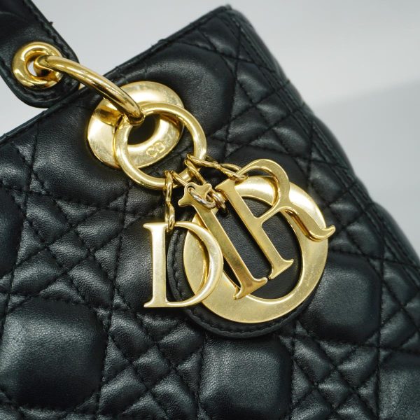 1240001052465 17 Christian Dior Dior Cannage 2WAY Bag Black