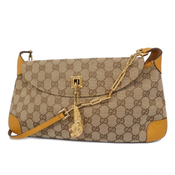 1240001052498 1 Gucci GG Shoulder Bag Brown Beige