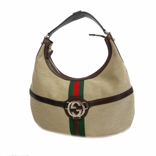 1240001052727 1 Gucci Shelly Line Interlocking G Shoulder Bag Brown Beige