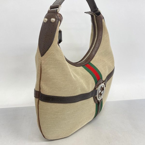 1240001052727 2 Gucci Shelly Line Interlocking G Shoulder Bag Brown Beige