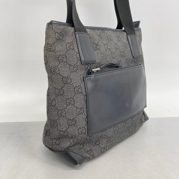 1240001052869 2 Gucci Denim Tote Bag Black Black