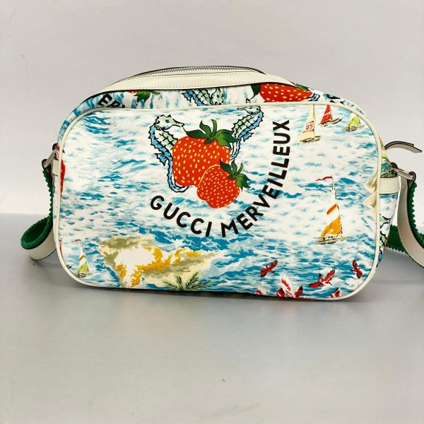 1240001052899 7 Gucci Nylon Shoulder Bag White Multicolor