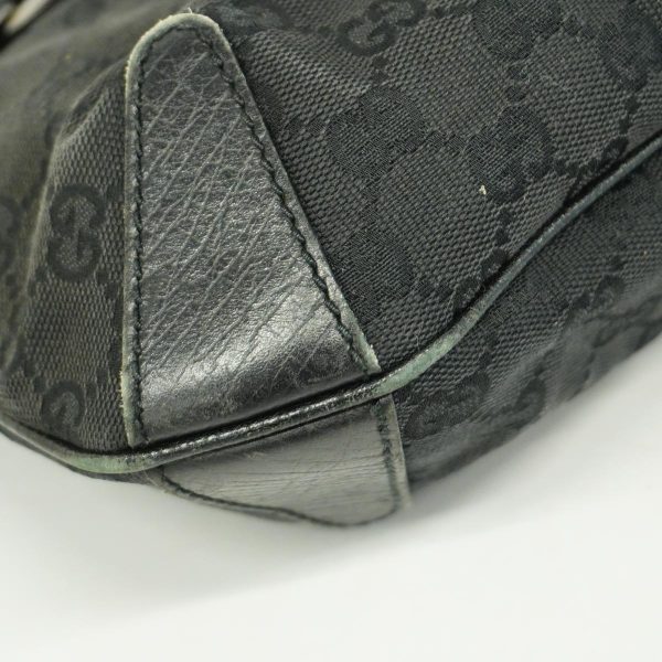 1240001053017 12 Gucci Horsebit GG Shoulder Bag Black