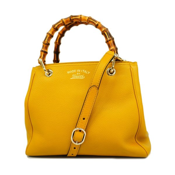 1240001053031 1 Gucci Bamboo 2Way Bag Yellow