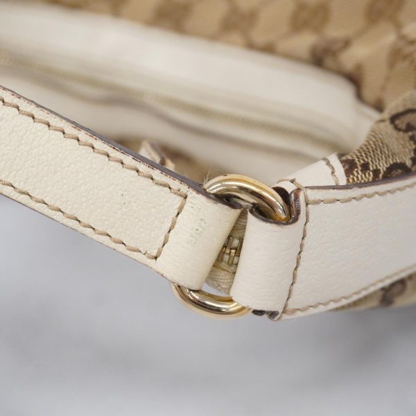 1240001053076 11 Gucci GG Shoulder Bag Ivory Brown