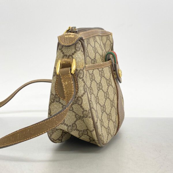 1240001053107 2 Gucci GG Supreme Sherry Line Shoulder Bag Brown