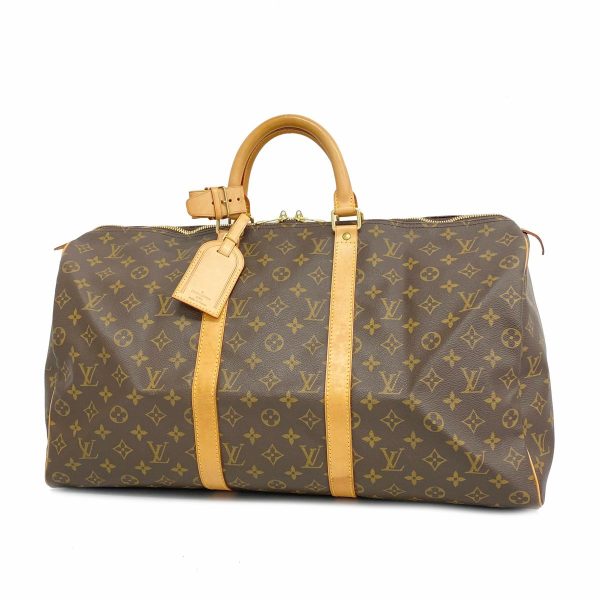 1240001053123 1 Louis Vuitton Keepall 50 Monogram Bag Brown