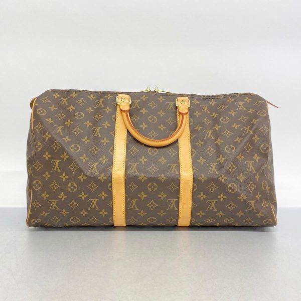 1240001053123 11 Louis Vuitton Keepall 50 Monogram Bag Brown