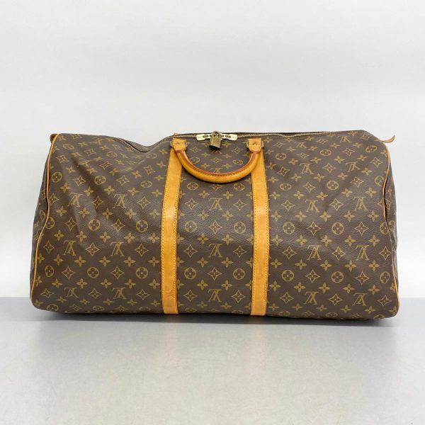 1240001053124 12 Louis Vuitton Keepall 60 Monogram Bag Brown