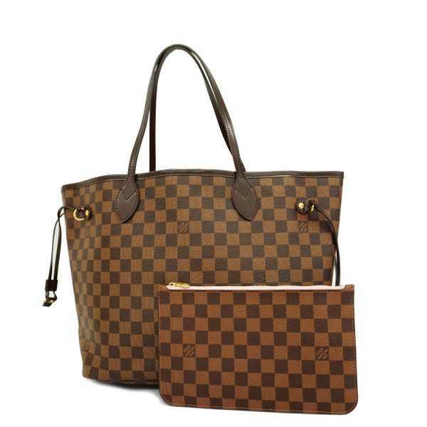 1240001053140 1 Louis Vuitton Neverfull MM Damier Tote Bag Ebene Rose Ballerine