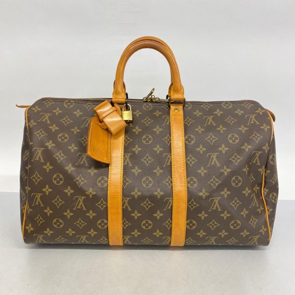 1240001053176 13 Louis Vuitton Keepall 45 Monogram Bag Brown