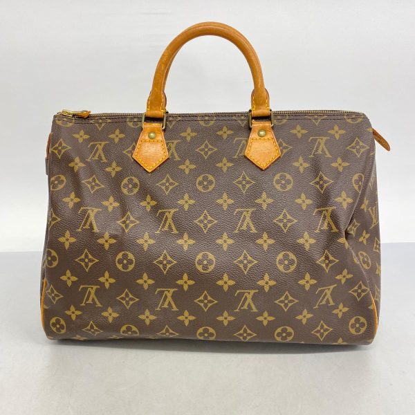 1240001053179 14 Louis Vuitton Speedy 35 Monogram Handbag Brown