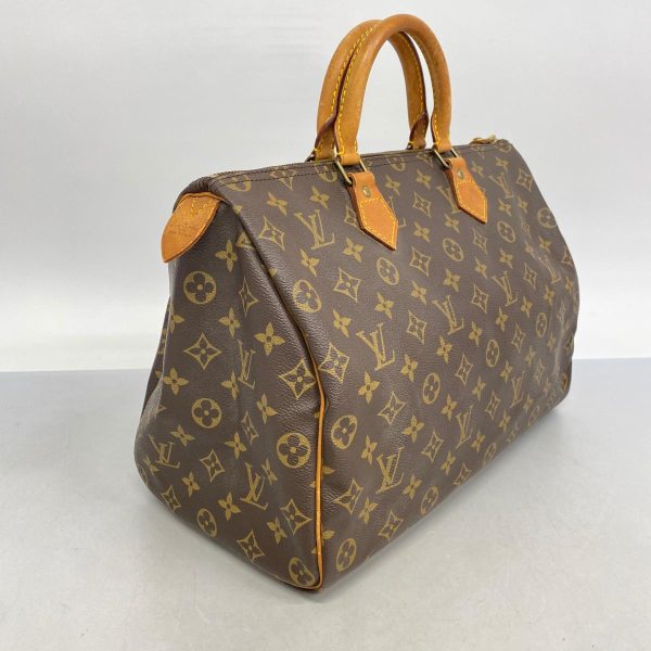 1240001053179 2 Louis Vuitton Speedy 35 Monogram Handbag Brown