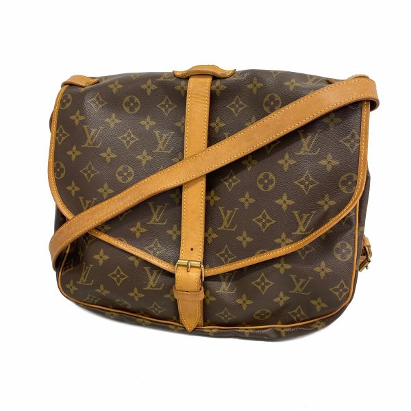 1240001053180 1 Louis Vuitton Saumur 35 Monogram Shoulder Bag Brown