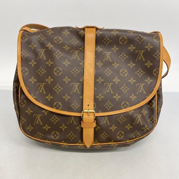 1240001053180 15 Louis Vuitton Saumur 35 Monogram Shoulder Bag Brown